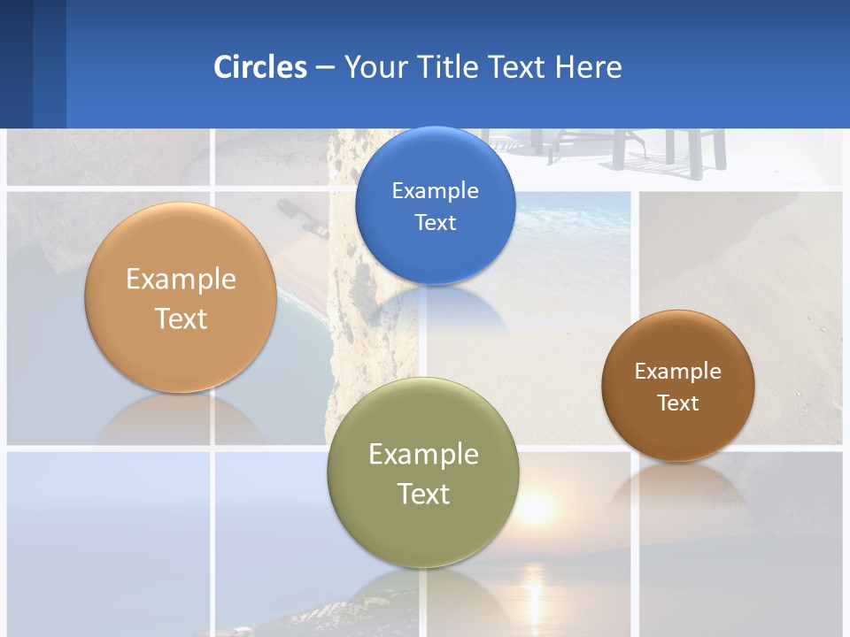 A Collage Of Photos With Chairs And A Table PowerPoint Template