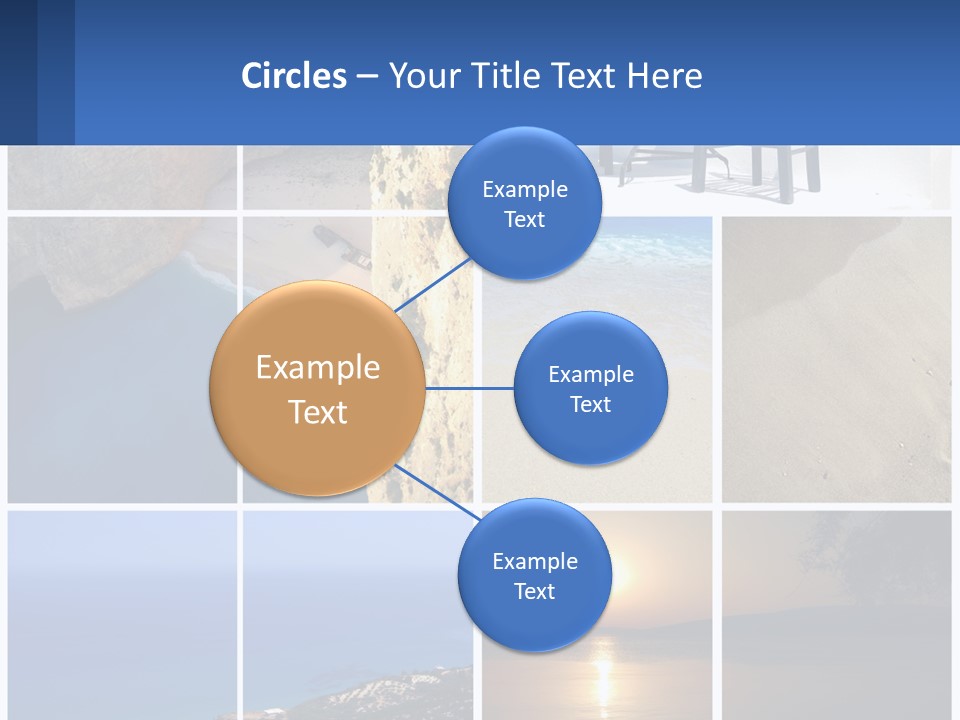 A Collage Of Photos With Chairs And A Table PowerPoint Template