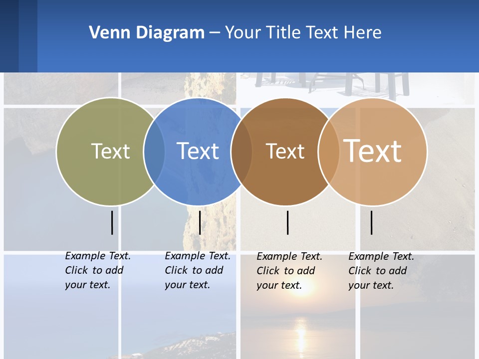 A Collage Of Photos With Chairs And A Table PowerPoint Template