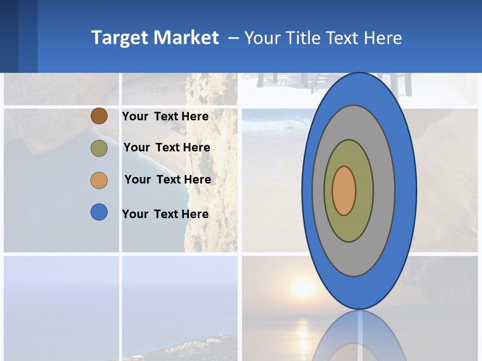 A Collage Of Photos With Chairs And A Table PowerPoint Template