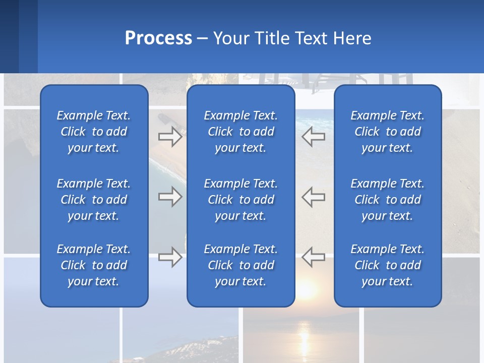 A Collage Of Photos With Chairs And A Table PowerPoint Template