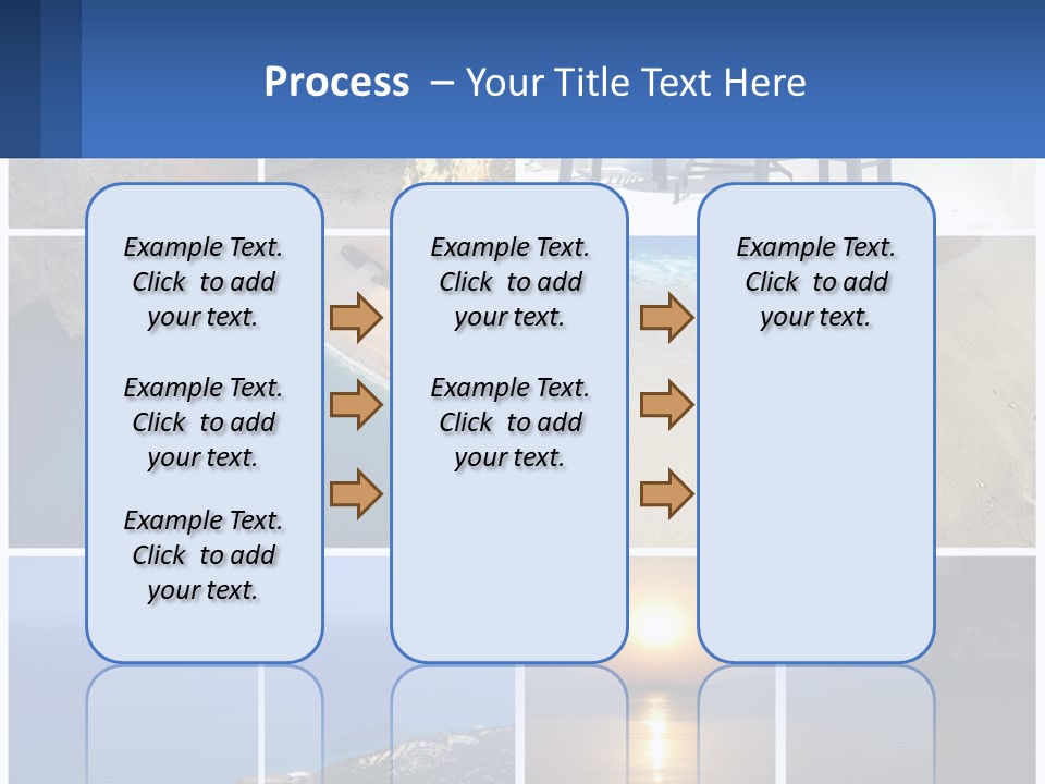 A Collage Of Photos With Chairs And A Table PowerPoint Template