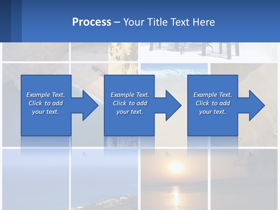 A Collage Of Photos With Chairs And A Table PowerPoint Template