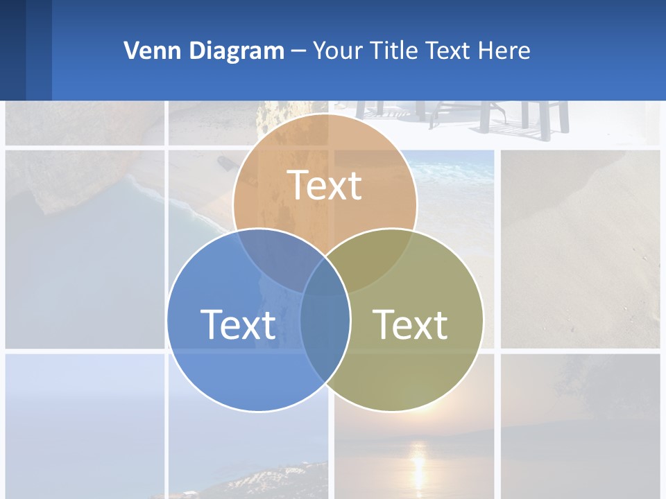 A Collage Of Photos With Chairs And A Table PowerPoint Template