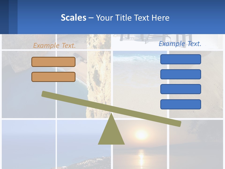 A Collage Of Photos With Chairs And A Table PowerPoint Template