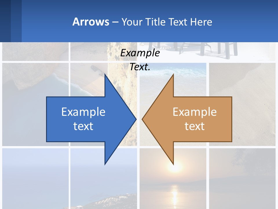 A Collage Of Photos With Chairs And A Table PowerPoint Template