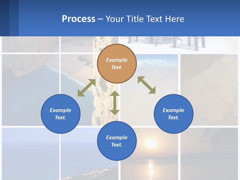 A Collage Of Photos With Chairs And A Table PowerPoint Template