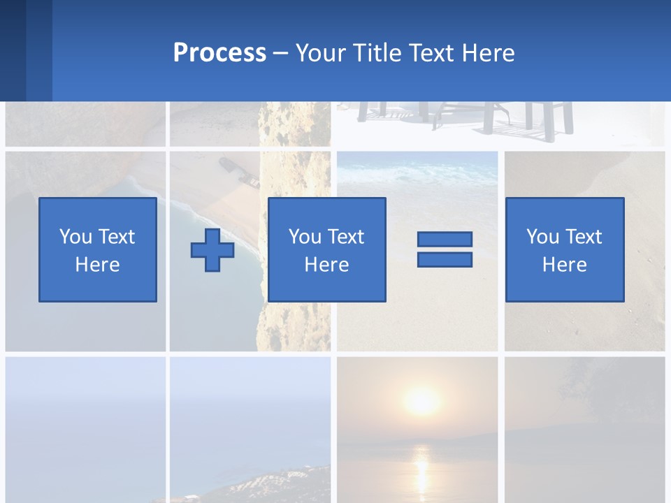 A Collage Of Photos With Chairs And A Table PowerPoint Template