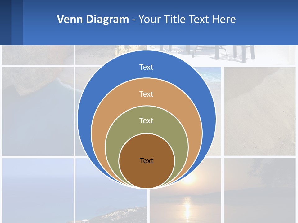 A Collage Of Photos With Chairs And A Table PowerPoint Template