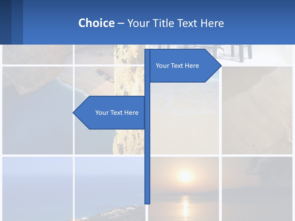 A Collage Of Photos With Chairs And A Table PowerPoint Template
