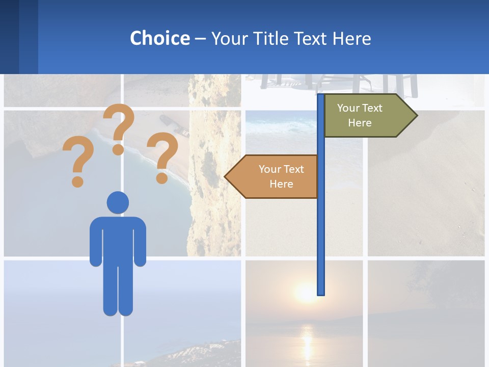 A Collage Of Photos With Chairs And A Table PowerPoint Template