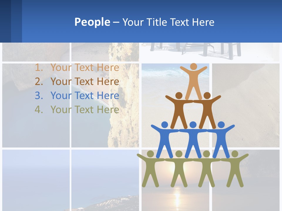 A Collage Of Photos With Chairs And A Table PowerPoint Template