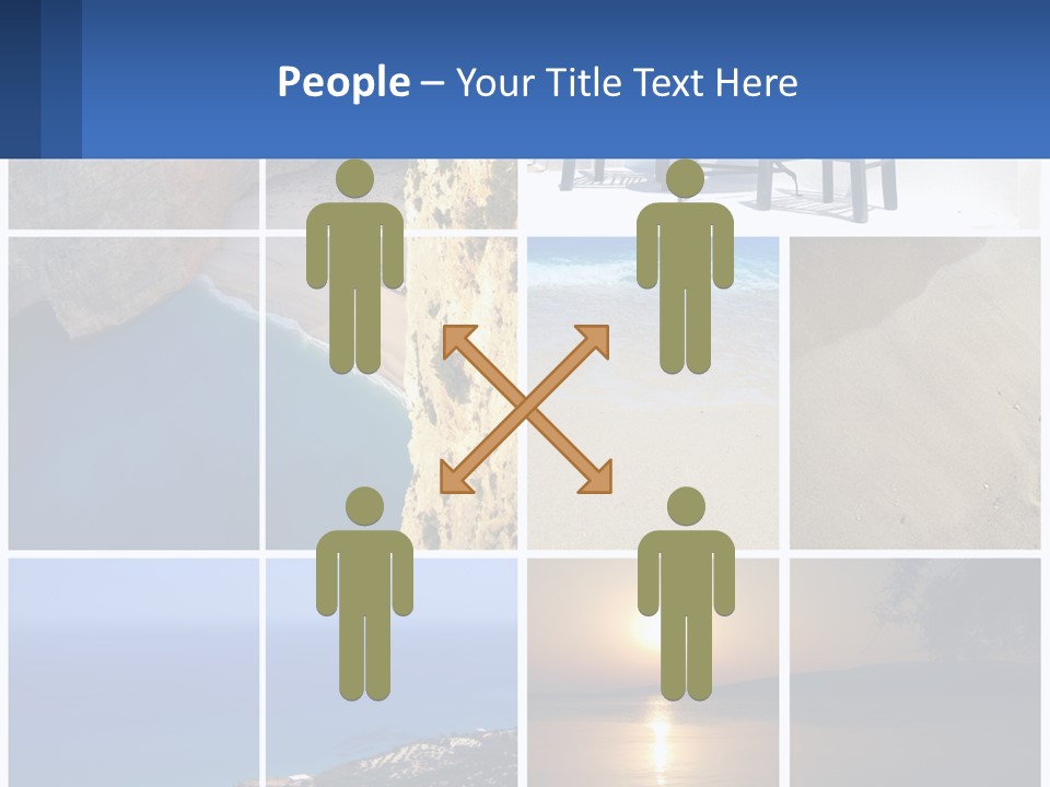 A Collage Of Photos With Chairs And A Table PowerPoint Template