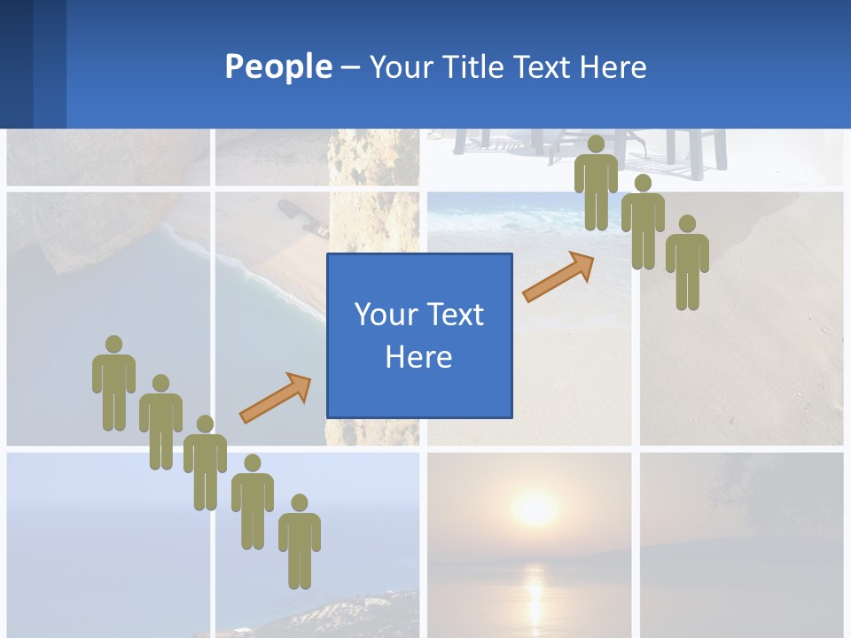 A Collage Of Photos With Chairs And A Table PowerPoint Template