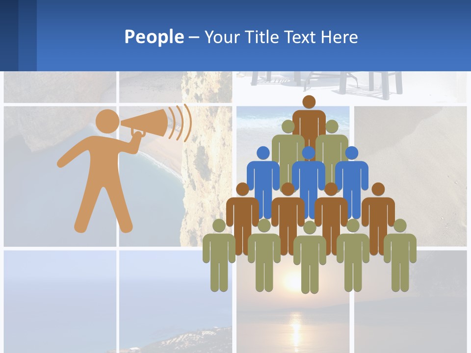 A Collage Of Photos With Chairs And A Table PowerPoint Template