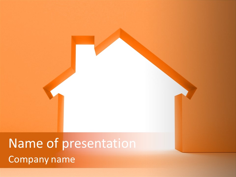 A House Is Shown With A White Background PowerPoint Template