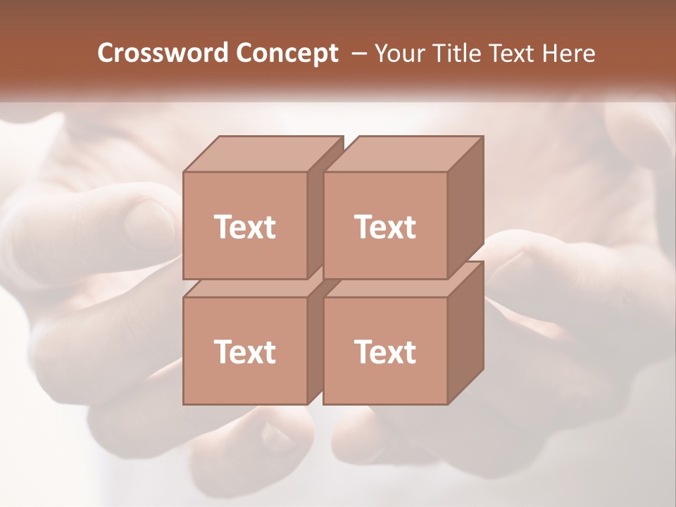 A Person Holding Their Hands Together With The Words Name Of Presentation PowerPoint Template