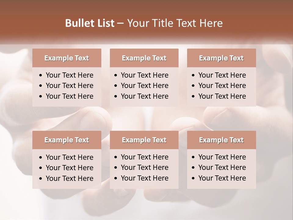 A Person Holding Their Hands Together With The Words Name Of Presentation PowerPoint Template