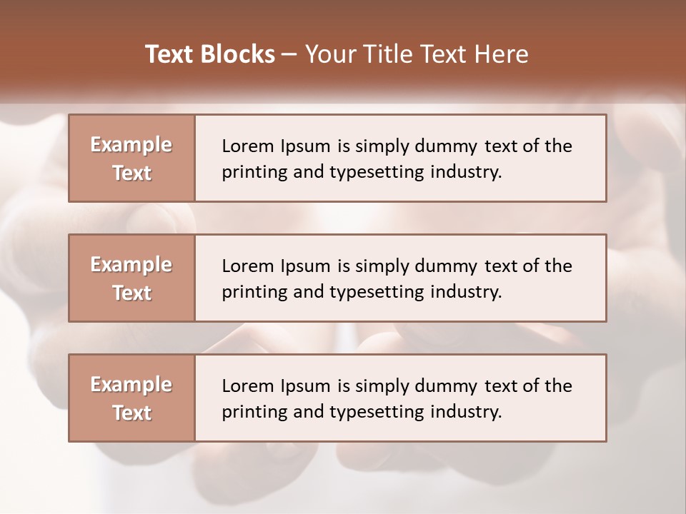 A Person Holding Their Hands Together With The Words Name Of Presentation PowerPoint Template