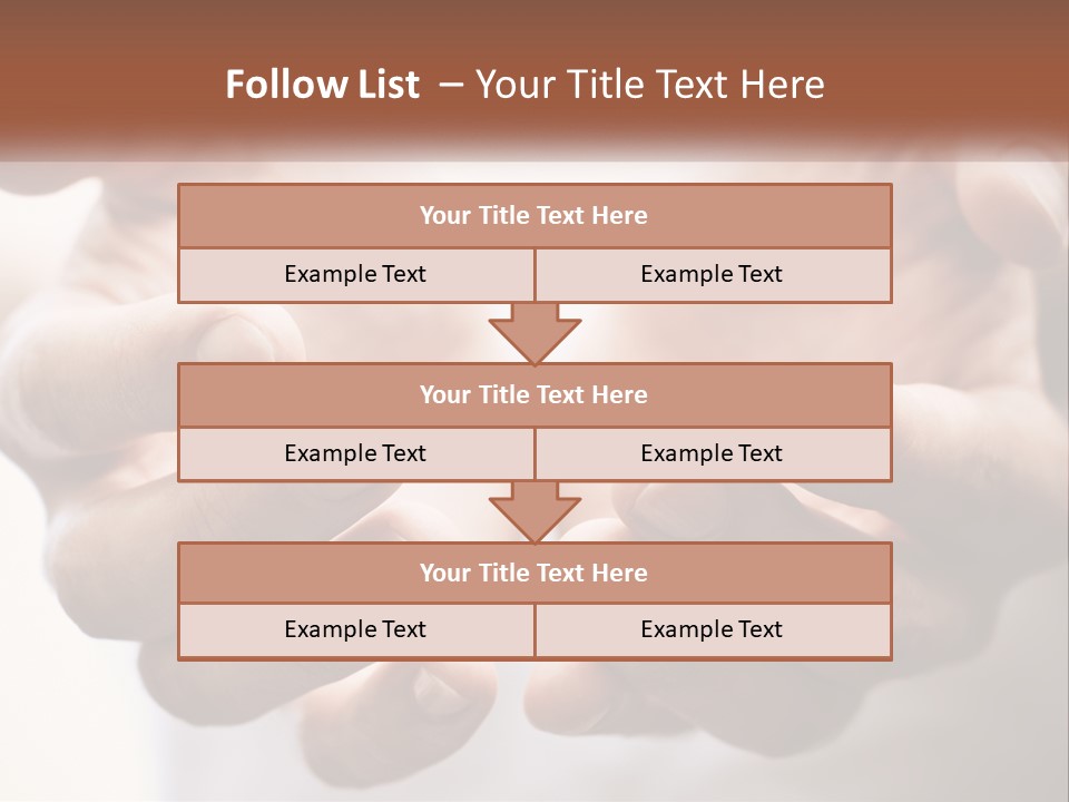 A Person Holding Their Hands Together With The Words Name Of Presentation PowerPoint Template