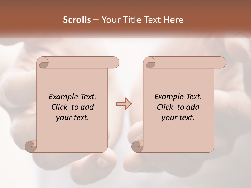A Person Holding Their Hands Together With The Words Name Of Presentation PowerPoint Template