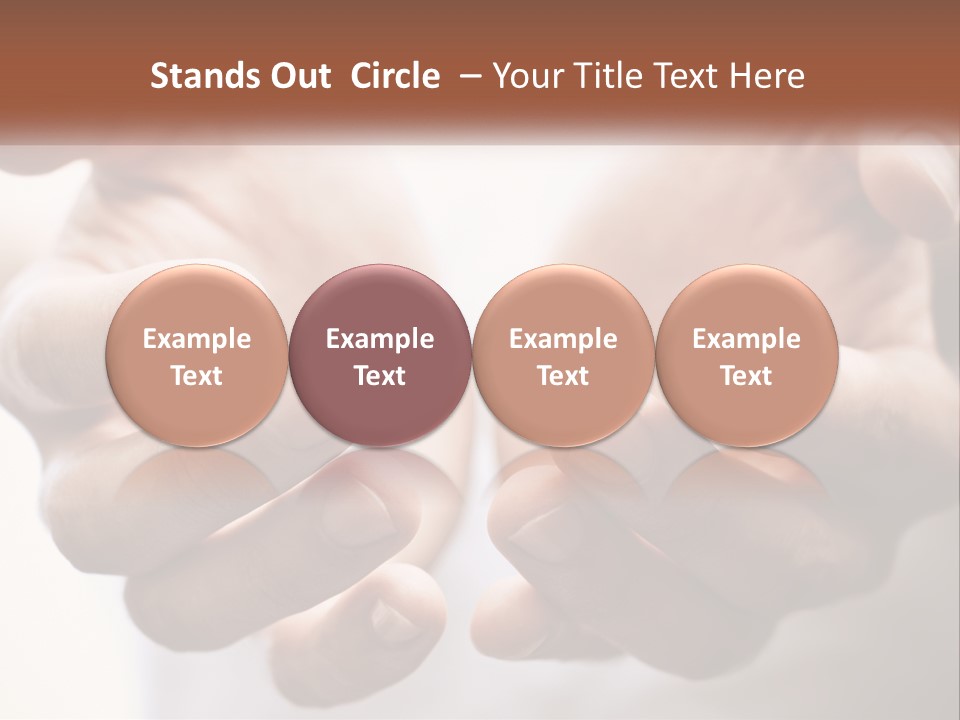 A Person Holding Their Hands Together With The Words Name Of Presentation PowerPoint Template