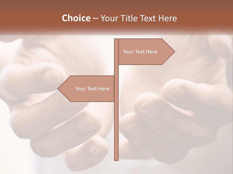 A Person Holding Their Hands Together With The Words Name Of Presentation PowerPoint Template