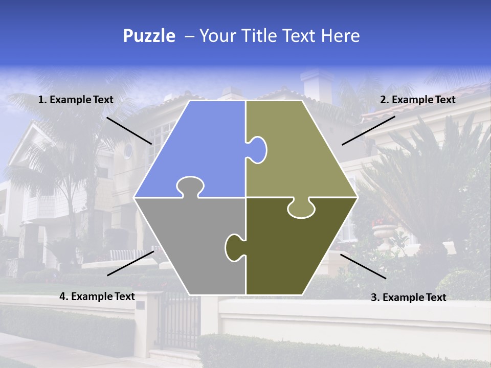 A House With Palm Trees In Front Of It PowerPoint Template