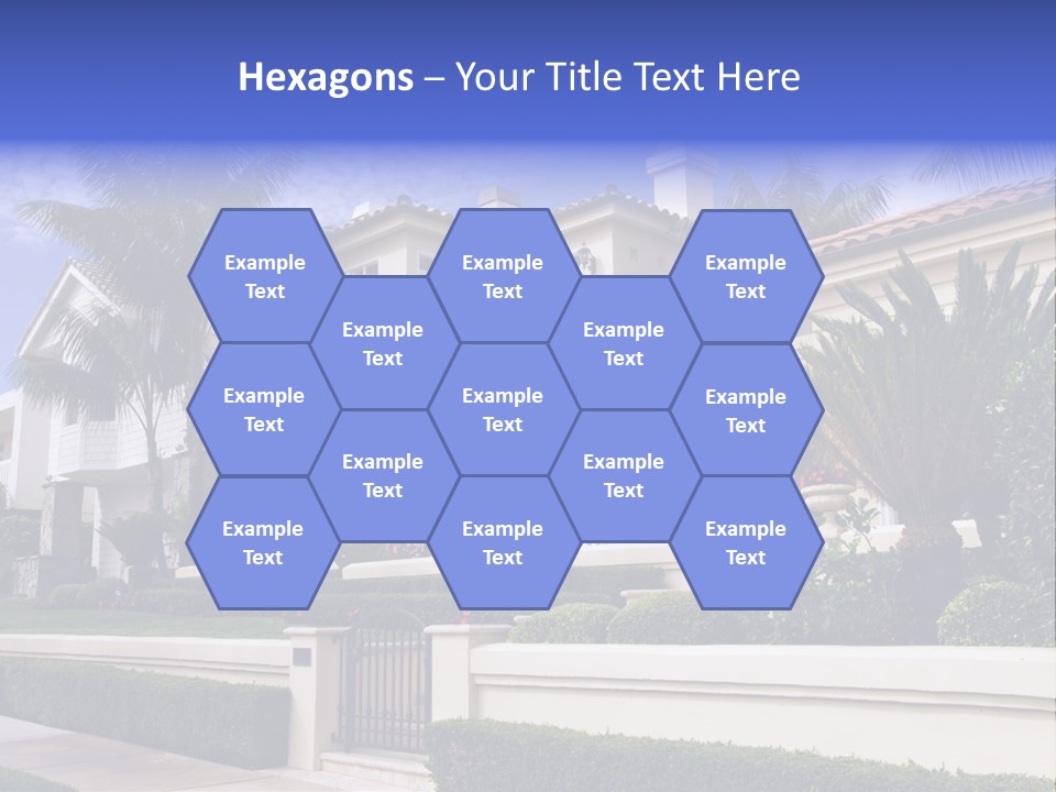 A House With Palm Trees In Front Of It PowerPoint Template