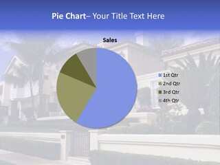 A House With Palm Trees In Front Of It PowerPoint Template