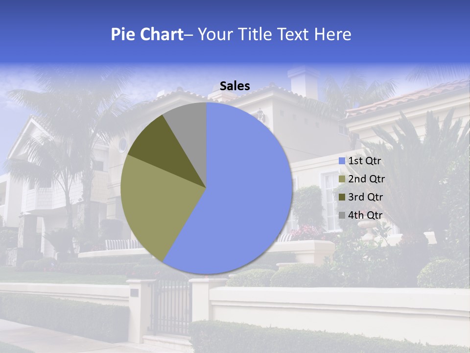 A House With Palm Trees In Front Of It PowerPoint Template