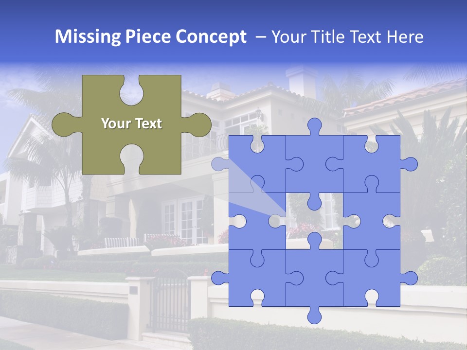 A House With Palm Trees In Front Of It PowerPoint Template