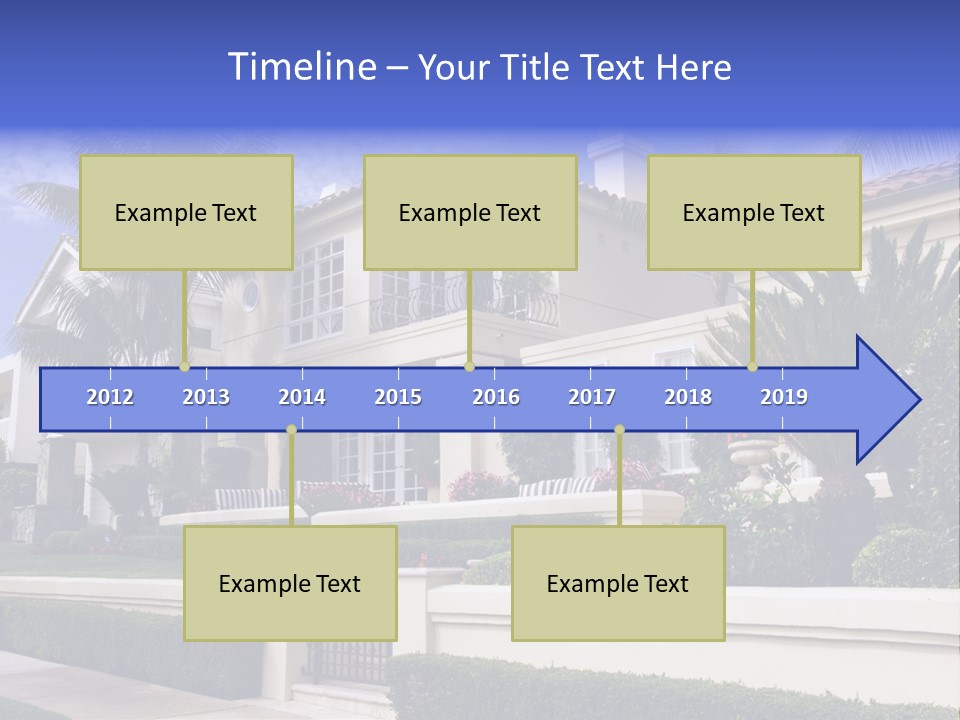A House With Palm Trees In Front Of It PowerPoint Template