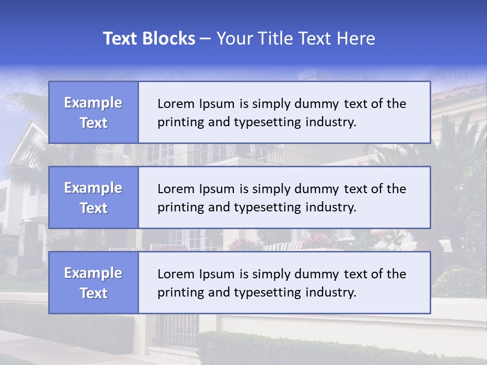 A House With Palm Trees In Front Of It PowerPoint Template