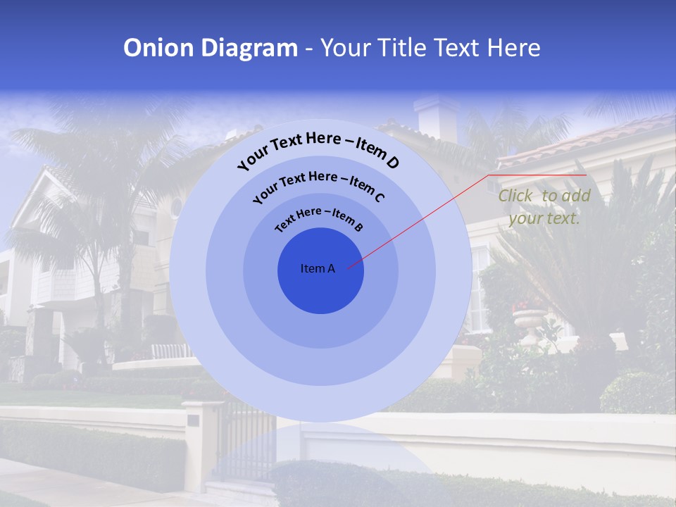 A House With Palm Trees In Front Of It PowerPoint Template