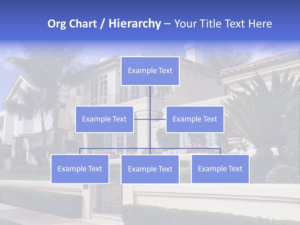 A House With Palm Trees In Front Of It PowerPoint Template
