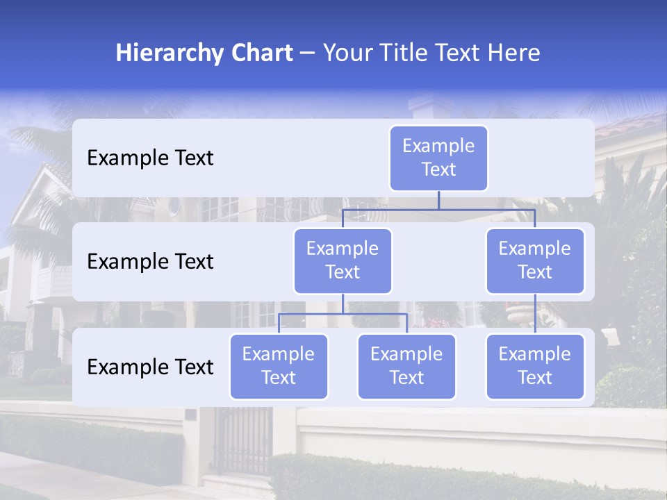 A House With Palm Trees In Front Of It PowerPoint Template