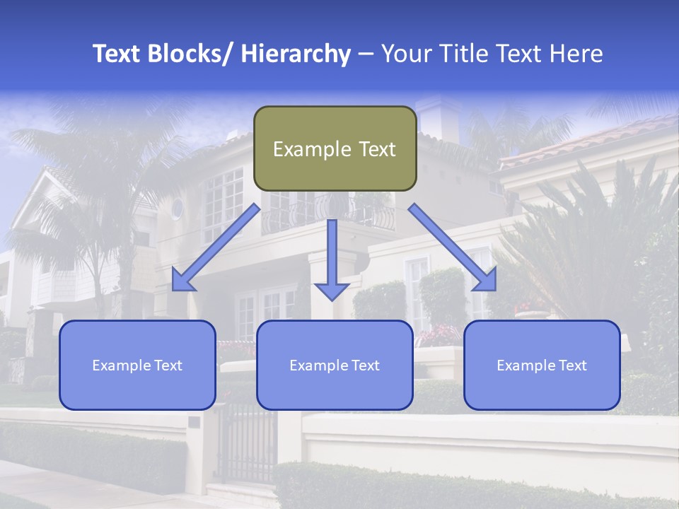 A House With Palm Trees In Front Of It PowerPoint Template