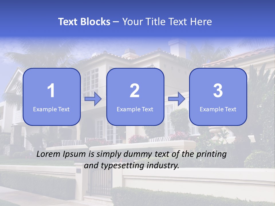 A House With Palm Trees In Front Of It PowerPoint Template