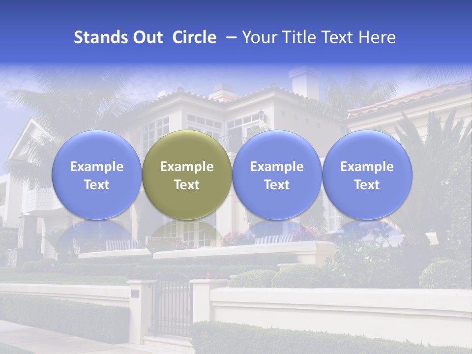 A House With Palm Trees In Front Of It PowerPoint Template