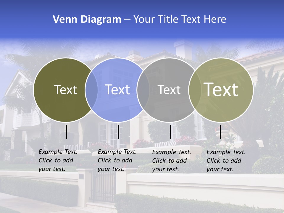 A House With Palm Trees In Front Of It PowerPoint Template