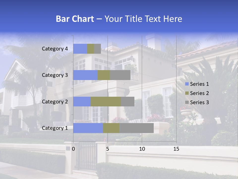 A House With Palm Trees In Front Of It PowerPoint Template