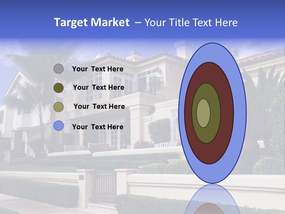 A House With Palm Trees In Front Of It PowerPoint Template