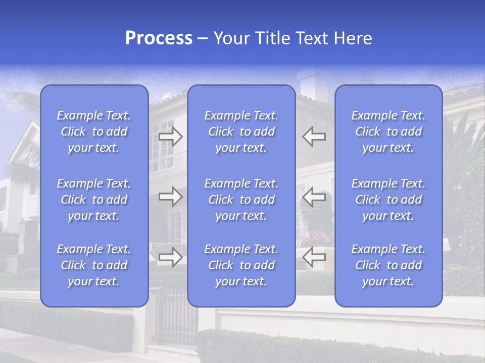 A House With Palm Trees In Front Of It PowerPoint Template