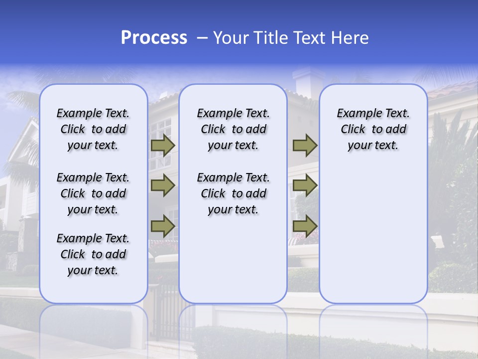 A House With Palm Trees In Front Of It PowerPoint Template