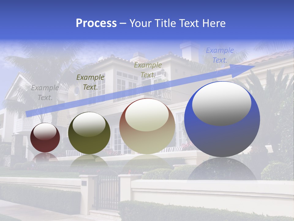 A House With Palm Trees In Front Of It PowerPoint Template