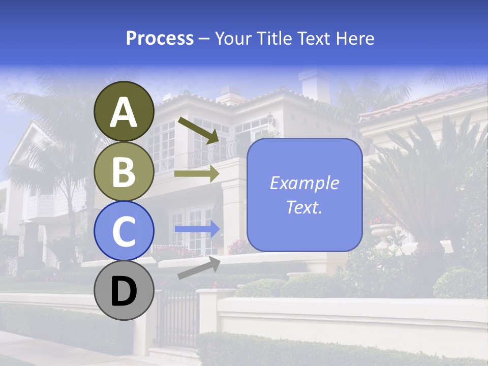 A House With Palm Trees In Front Of It PowerPoint Template