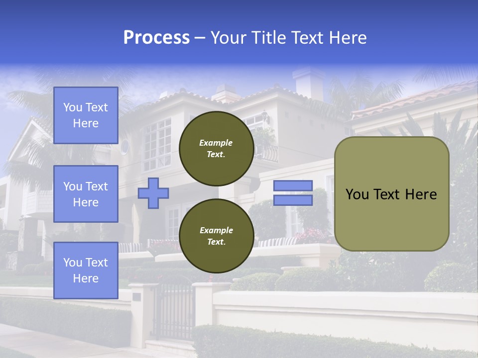 A House With Palm Trees In Front Of It PowerPoint Template