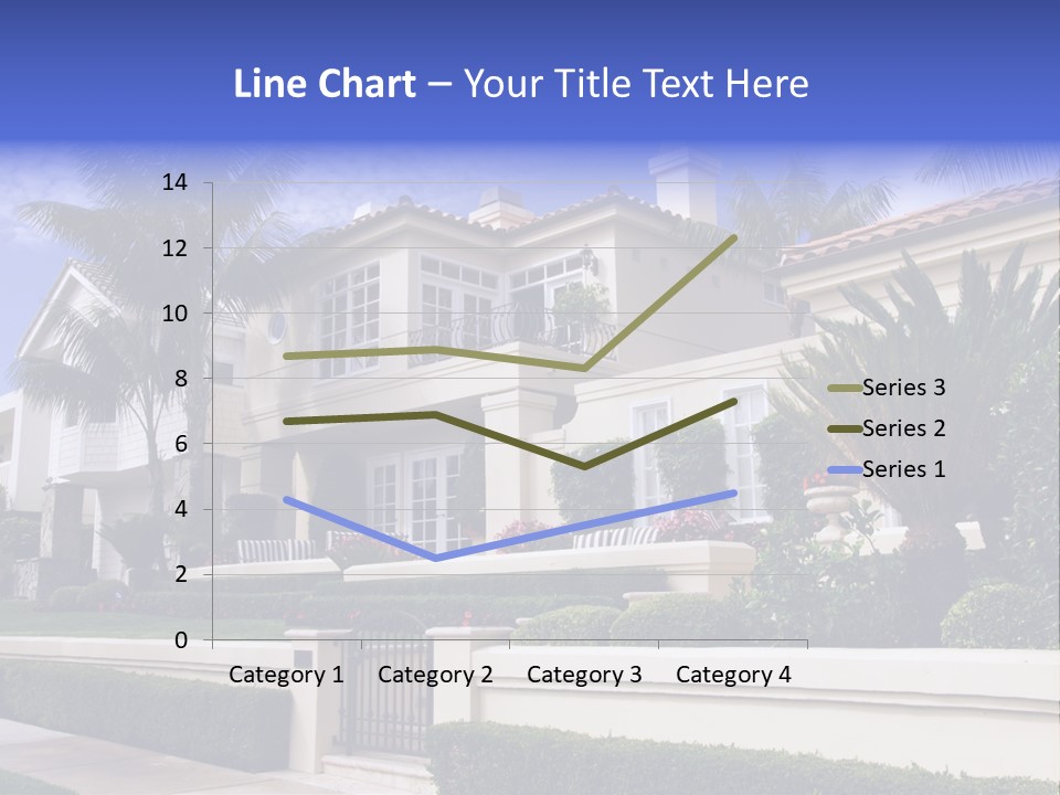 A House With Palm Trees In Front Of It PowerPoint Template