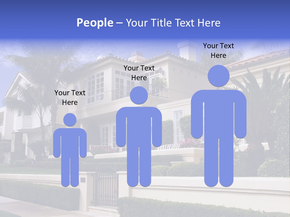 A House With Palm Trees In Front Of It PowerPoint Template